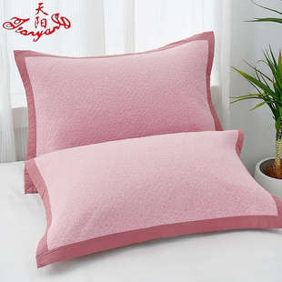 天阳水晶棉枕套纯棉一对装四层纱布信封式单人男女家用枕头枕芯套