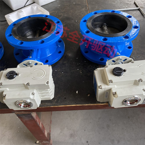 D941X-PN16电动法兰软密封法兰开关调节304不锈钢污水蝶阀