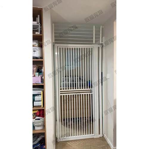免打孔顶部底部加高猫伸缩护栏围栏栅栏防猫越狱防猫咪跳出钻挡板
