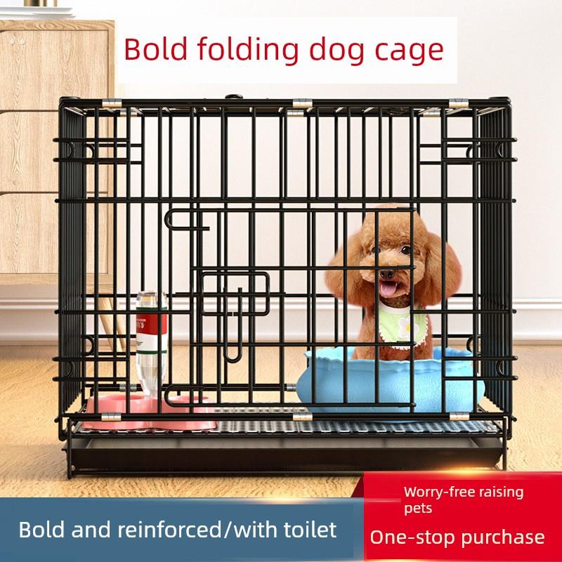 疯狂爱猫笼子狗笼子小型犬兔子笼带厕所家用室内中型犬猫铁丝笼猫