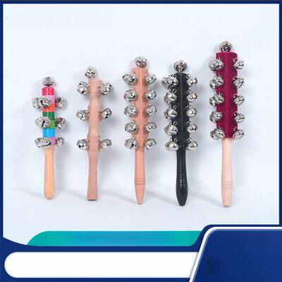 幼儿园串铃乐器手摇铃奥尔夫腕铃打击乐儿童老师音乐舞蹈棒铃手玲