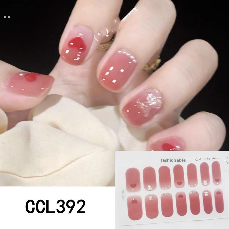 豆沙色指甲贴画成人uv指甲贴 磨砂防水脚指甲贴 穿戴式小清新防水