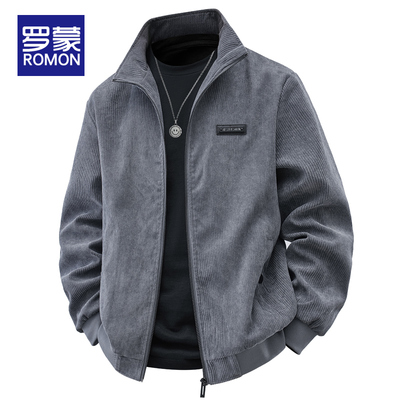 罗蒙男士灯芯绒夹克早秋新款男装