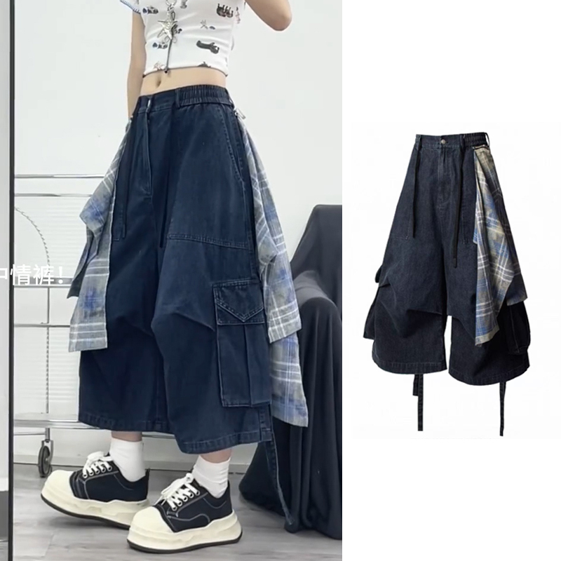 2025年秋季新款美式屁帘牛仔短裤