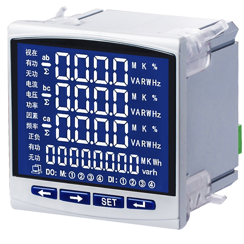 多功能电力仪表三相单相电流电压功率电能电量频率485通讯计量表