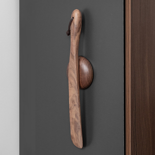 黑胡桃木磁吸鞋拔子实木挂墙玄关鞋柜入户区神物穿鞋器鞋抽提鞋器