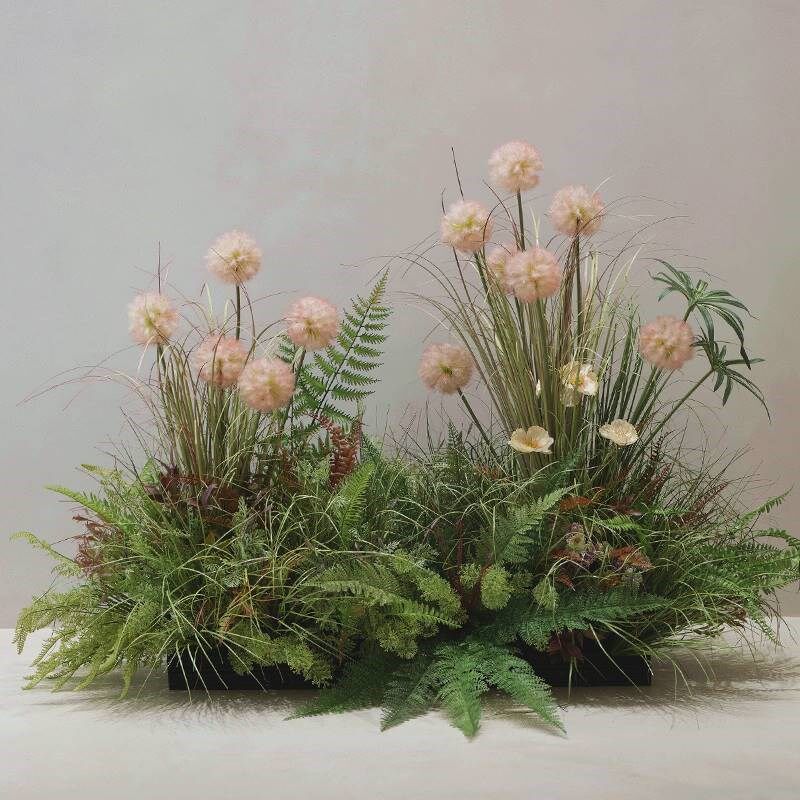 仿真植物落地绿植蒲公英芦苇草丛室内空间园林造景橱窗装饰摆件
