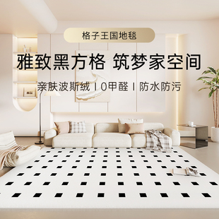 奶油地毯客厅2024新款 法式 轻奢B高级卧室床边毯家用地垫沙发茶几
