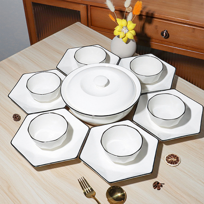 怀瑾碗碟套装家用陶瓷餐具拼盘碟子餐盘菜盘子2023新款碗盘筷组合