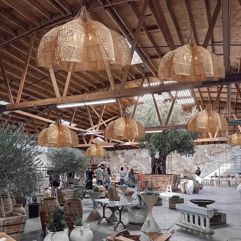 侘寂风餐厅藤编吊灯东南亚藤艺火锅店包厢灯酒店民宿卧室编织灯具,家装灯饰光源,酒店/宴会厅/餐饮吊灯,淘宝优惠券,粉丝福利购,淘宝优惠卷