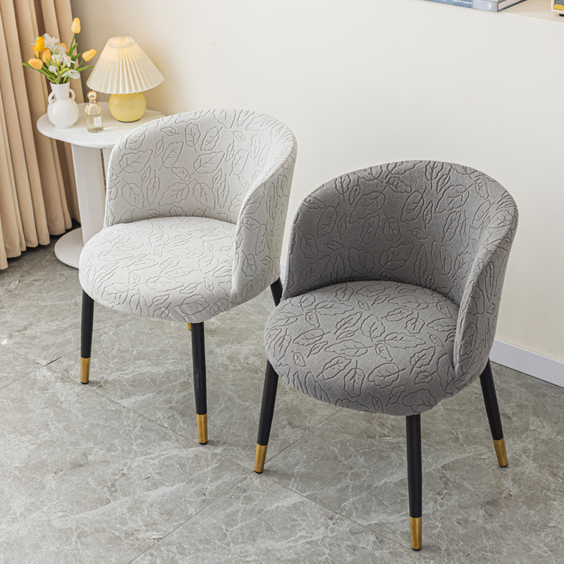 3D雕花绒四季弹力加厚圆弧形椅子套罩洽谈会议座椅餐桌凳子套罩布