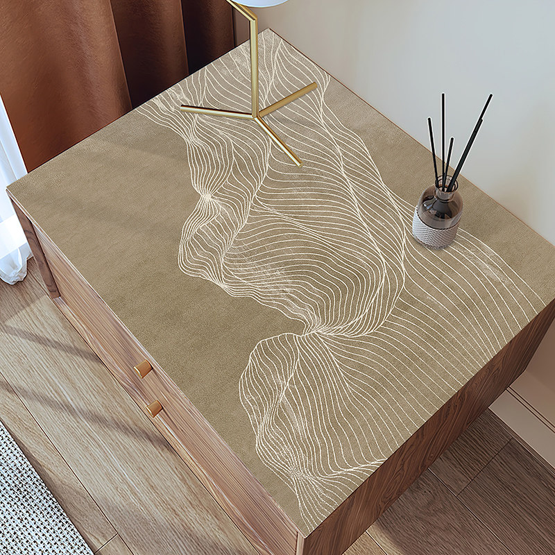 侘寂风床头柜垫子盖布防水皮革耐脏柜罩套防烫保护垫布可裁剪台布,居家布艺,桌布,淘宝优惠券,粉丝福利购,淘宝优惠卷