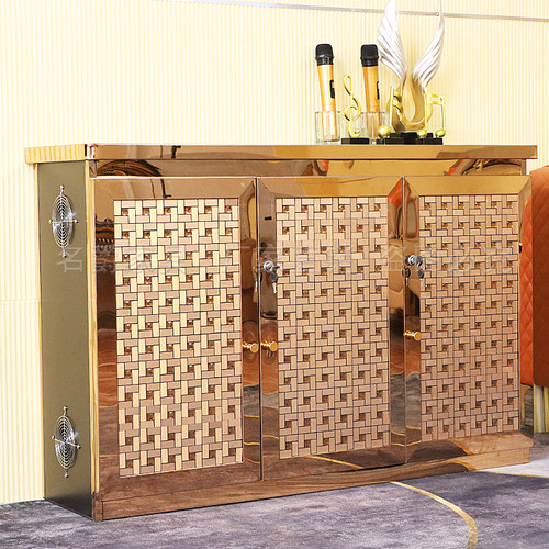 KTV电视柜不锈钢点歌柜子KTV功放机柜足浴K歌柜包厢点歌台家用