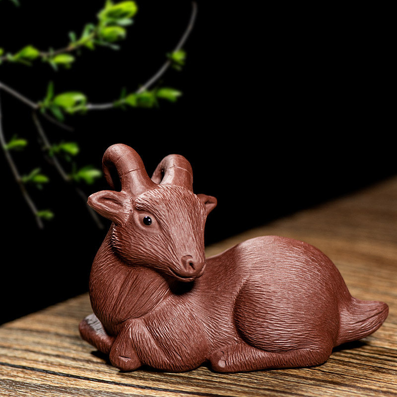 茶宠紫砂可养拉毛生肖羊摆件雕塑茶玩茶盘装饰小件精美茶礼品,餐饮具,茶宠摆件,淘宝优惠券,粉丝福利购,淘宝优惠卷