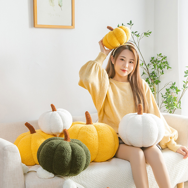 可爱南瓜毛绒玩具治愈系玩偶娃娃ins网红公仔女生睡觉抱枕软靠垫