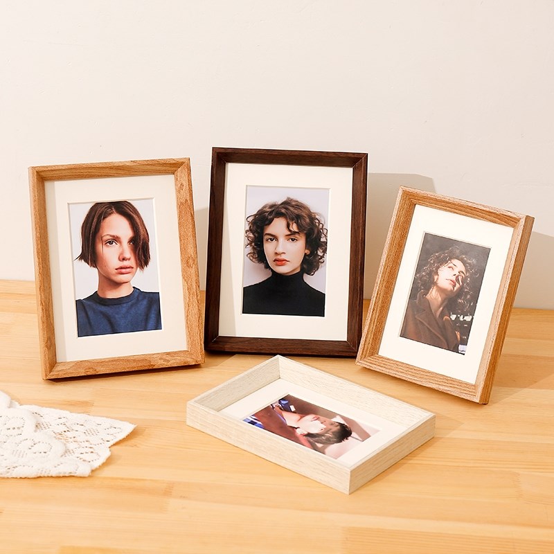 高级感实木相框摆台画 画框DIY相册空框像框架6寸7寸8寸摆件挂墙