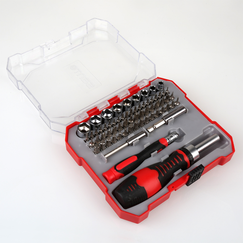 赛拓11-2280 65件套棘轮柄套筒螺丝刀套装 精密螺丝批组套