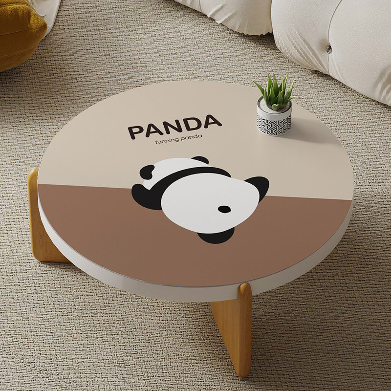 熊猫皮革圆桌布水油免洗家用氛围感可爱小圆形茶几子,居家布艺,桌布,淘宝优惠券,粉丝福利购,淘宝优惠卷