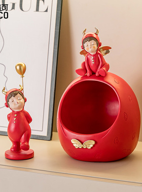 创意女孩纸巾盒家居客厅电视酒柜装饰品玄关室摆设