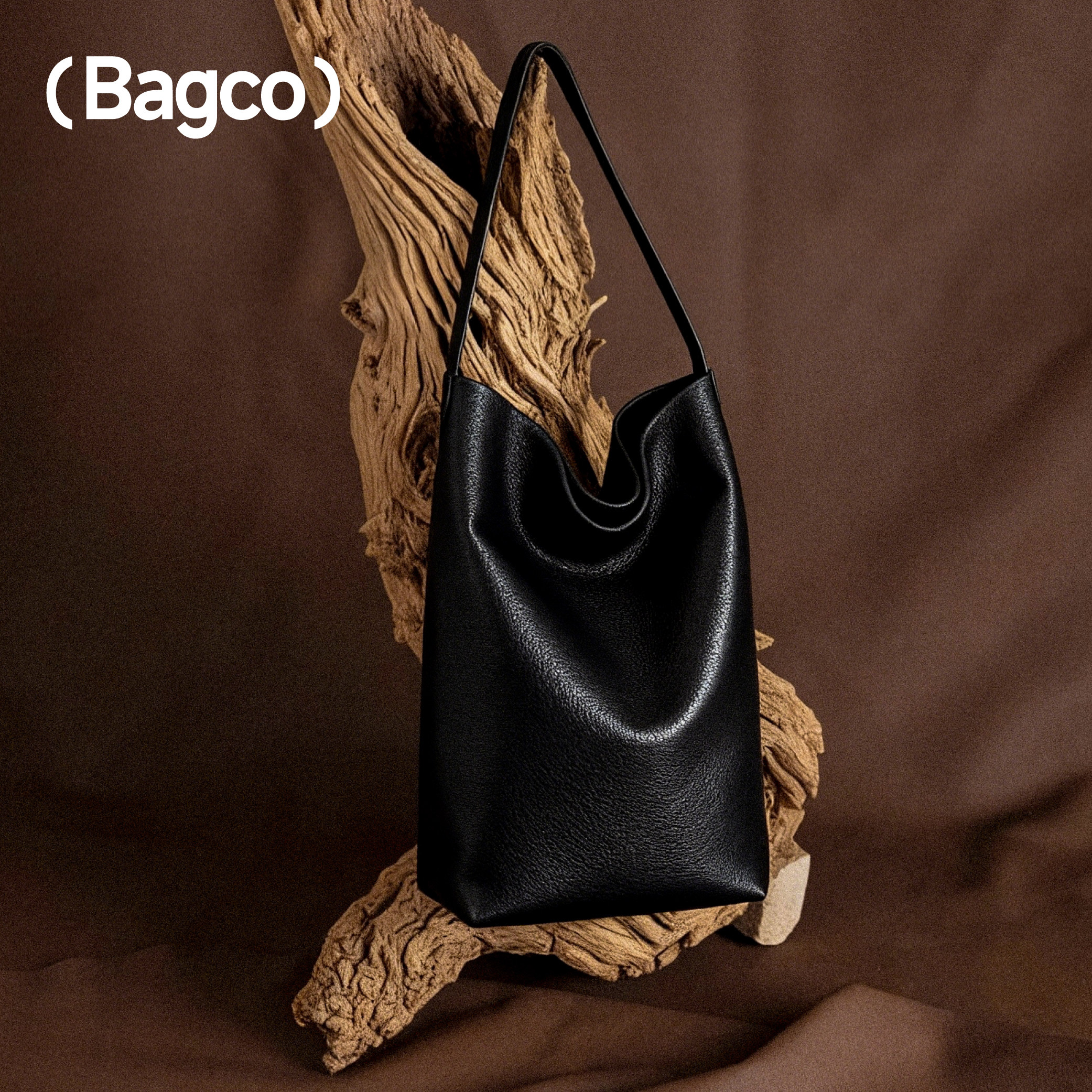 BAGCO“T&R风衣水桶”超大尺寸头层粒面小牛皮单肩腋下包,箱包皮具/热销女包/男包,单肩包,淘宝优惠券,粉丝福利购,淘宝优惠卷