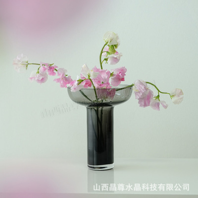 欧式轻奢简约玻璃花瓶客厅插花高