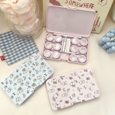 隐形眼镜盒子多副装美瞳盒子可爱