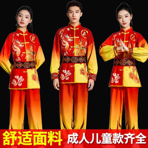新款打鼓服中国风舞龙舞狮演出服