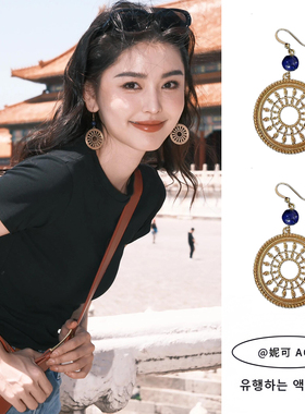 复古高级感耳环女2025新款气质度假风波西米亚耳饰夸张民族风耳饰