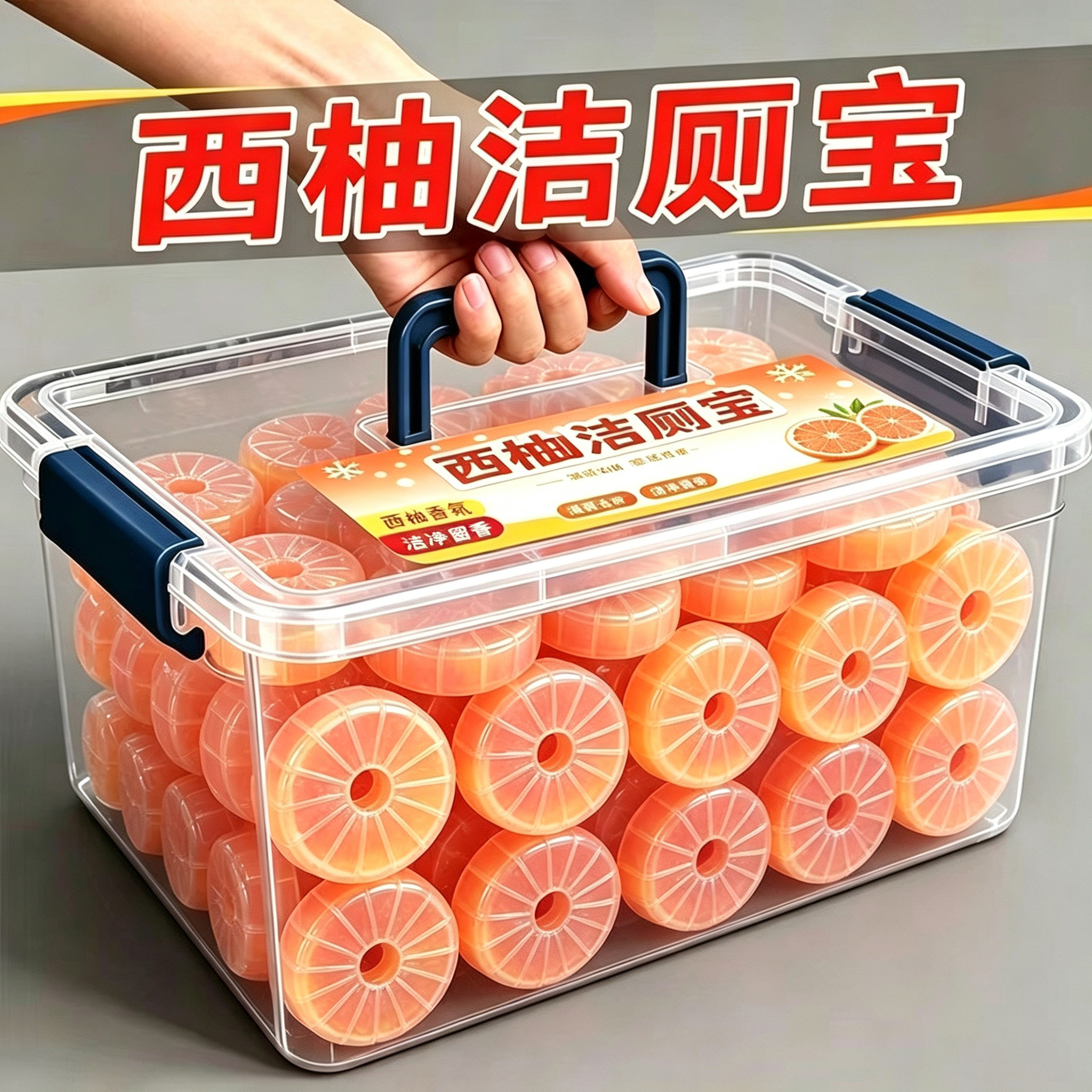 便捷西柚香洁厕宝净味水箱式光洁