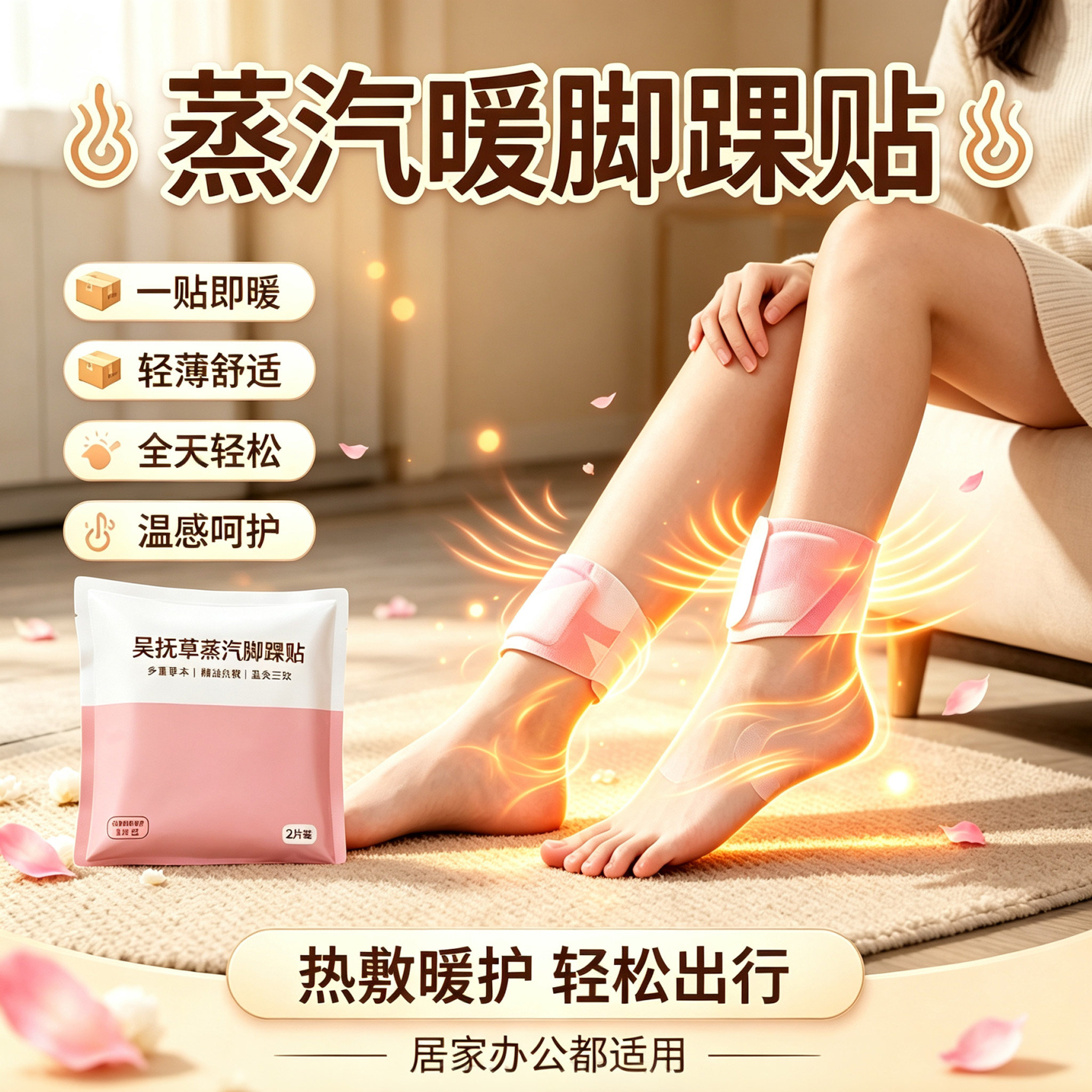 蒸汽暖脚踝贴恒温保暖亲肤更舒适