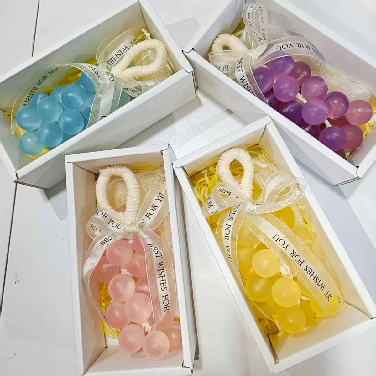 水晶葡萄香皂整串手工成品