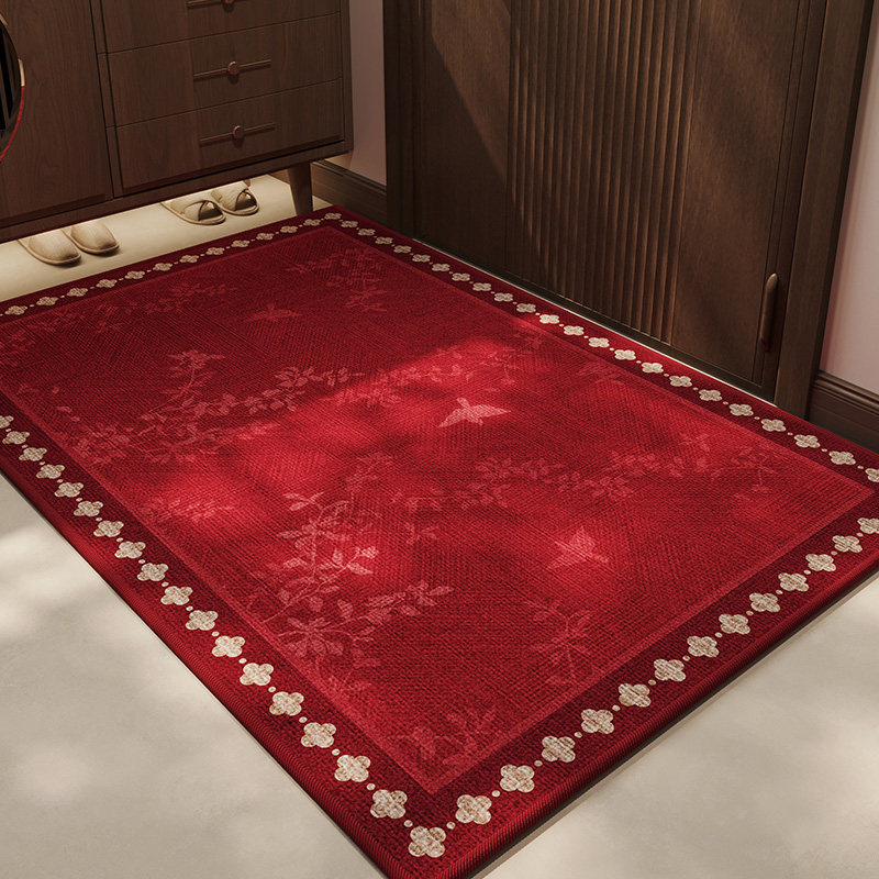 入户门地垫红色喜庆新中式进门口脚垫子耐脏耐磨防滑家用玄关地毯,居家布艺,入户地垫,淘宝优惠券,粉丝福利购,淘宝优惠卷