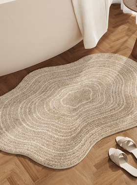 浴室地垫毛绒卫浴吸水速干地毯高级感卫生间脚垫厕所门口防滑垫子