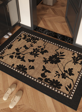 复古入户门地垫家用防滑门垫大门口轻奢进门耐脏蹭土脚垫玄关地毯
