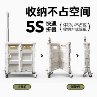 漫展小拉车四轮手推车折叠购物车加厚买菜取快递便携大容量手拉车