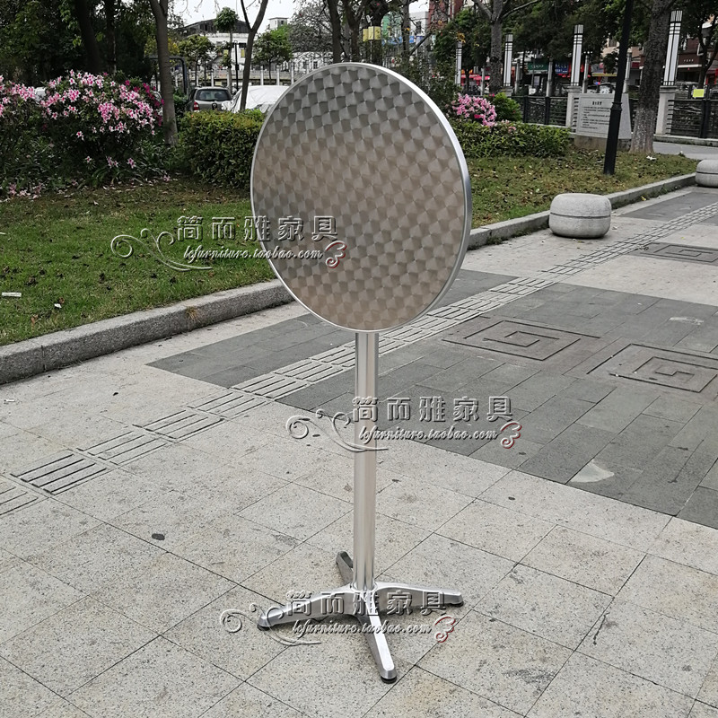 防晒便携式折叠酒吧桌户外不锈钢面小圆吧台轻便脚庆典酒会高脚桌