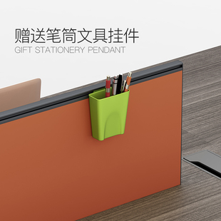 简约现代屏风办公桌职员工位桌子双人电脑卡位4人工作室组合家具