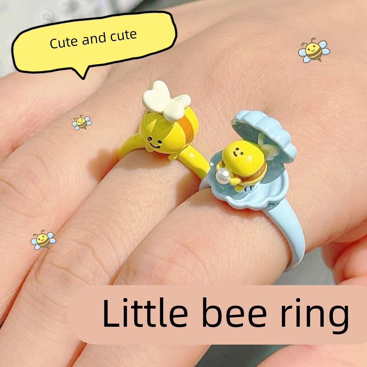 新品蜜蜂戒指小众独特设计情侣对戒2024新款生日七夕送女友礼物