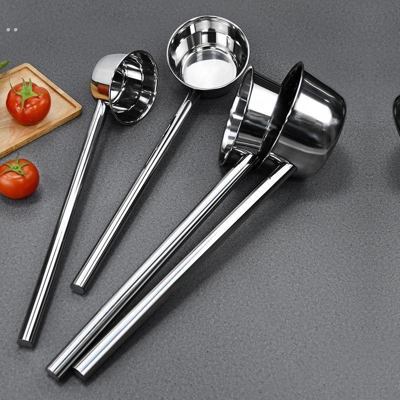 特厚水瓢加厚不锈钢长柄水勺勺子水舀子厨房大号加长商用舀水汤勺