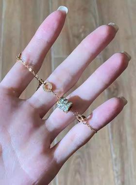 新款钛钢不掉色罗马数字手镯ins轻奢高级感可叠戴闪钻小蛮腰手錬