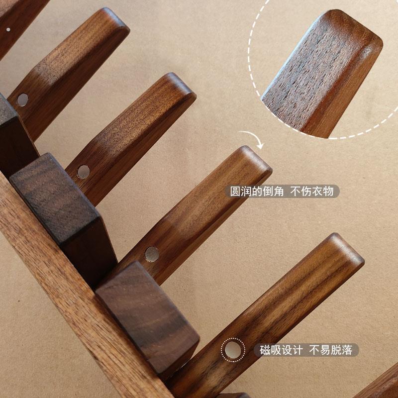 琴键挂衣钩墙上壁挂入户进门口玄关实木挂衣架创意衣服挂钩省空间