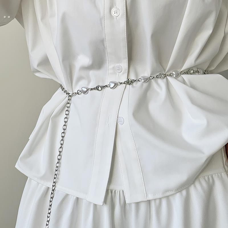珍珠腰链女夏季配饰2024新链条裙子裤带装饰连衣裙细腰带女高级感