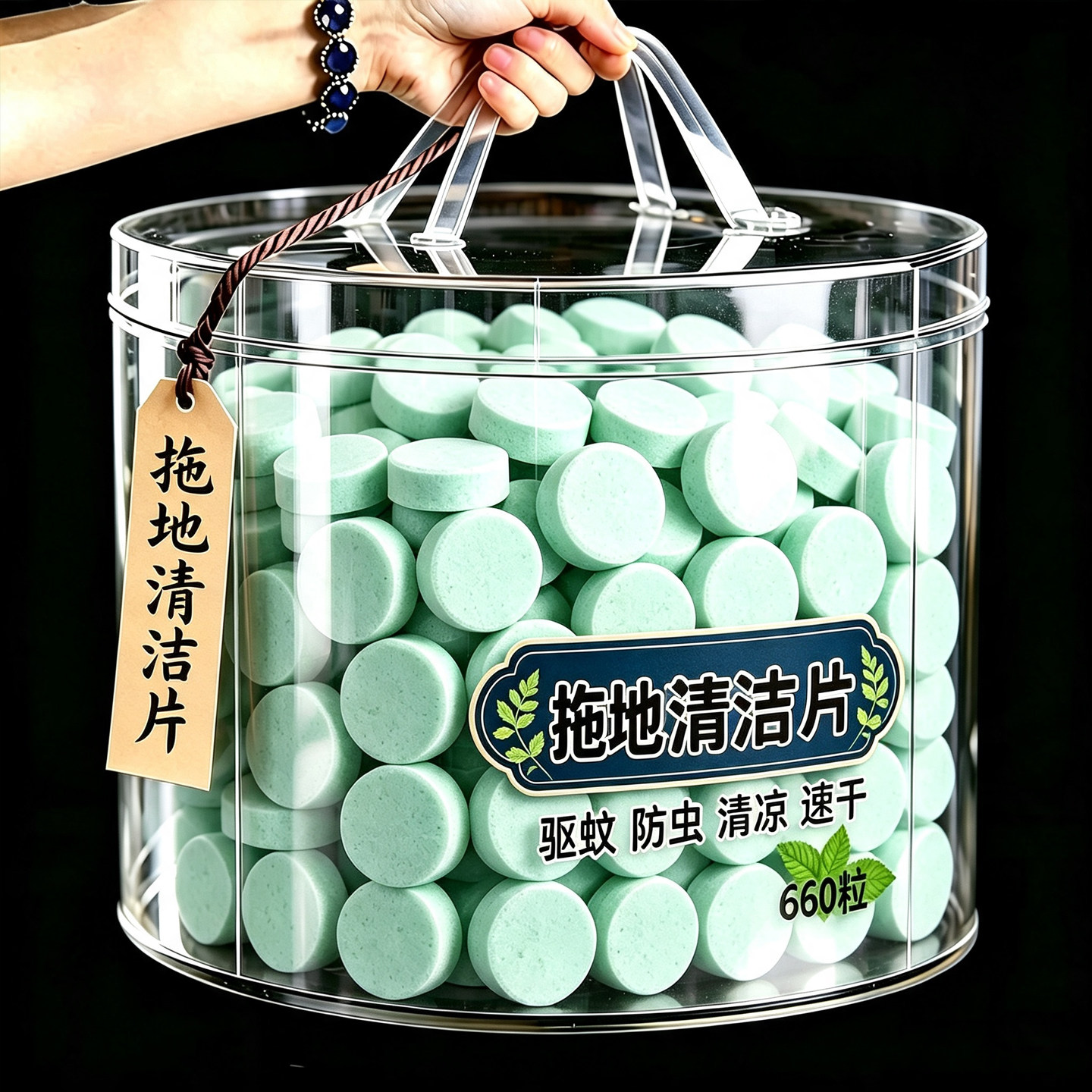高浓缩花露水拖地泡腾片除蚊去味