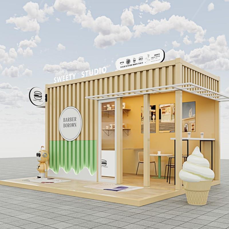 金属雕花板售货岗亭移动房屋活动房浙江源头厂家直售售货亭休息室