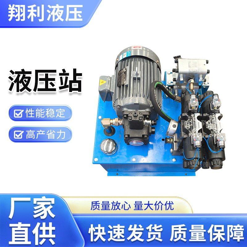 厂家供应液压泵站3KWVP40叶片泵双路控制同步马达液压站动力元