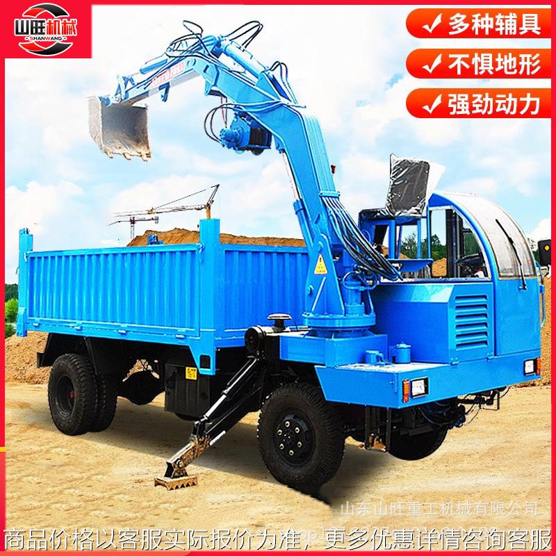 四不像随车吊运输车四驱农用自卸爬山虎建筑园林自制吊车起重机