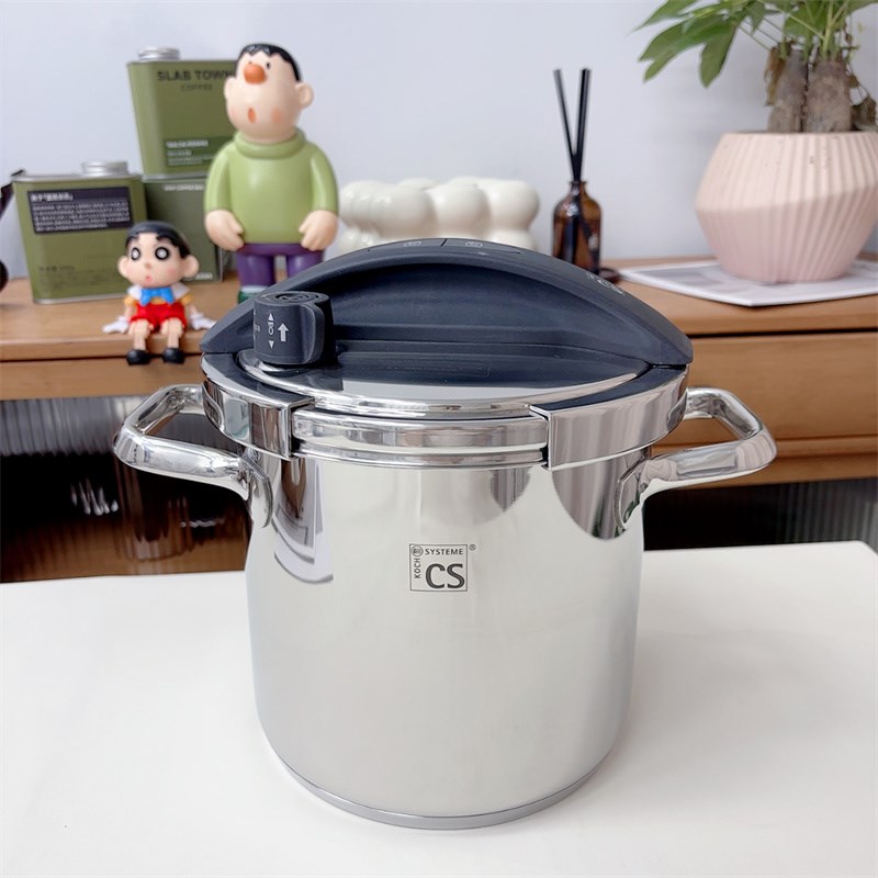 CS304不锈钢高压锅j家用压力锅煲汤炖锅燃气灶电磁炉通用5.5L