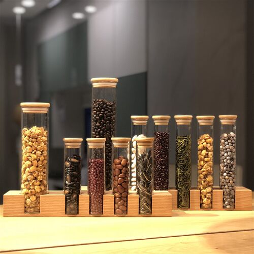 生豆熟豆示架 试管底座咖啡厅示架茶叶陈列支架定