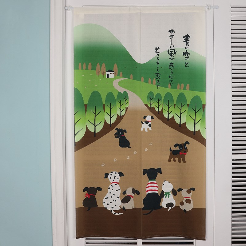 日式布艺门帘长帘餐厅过道帘加厚挂帘