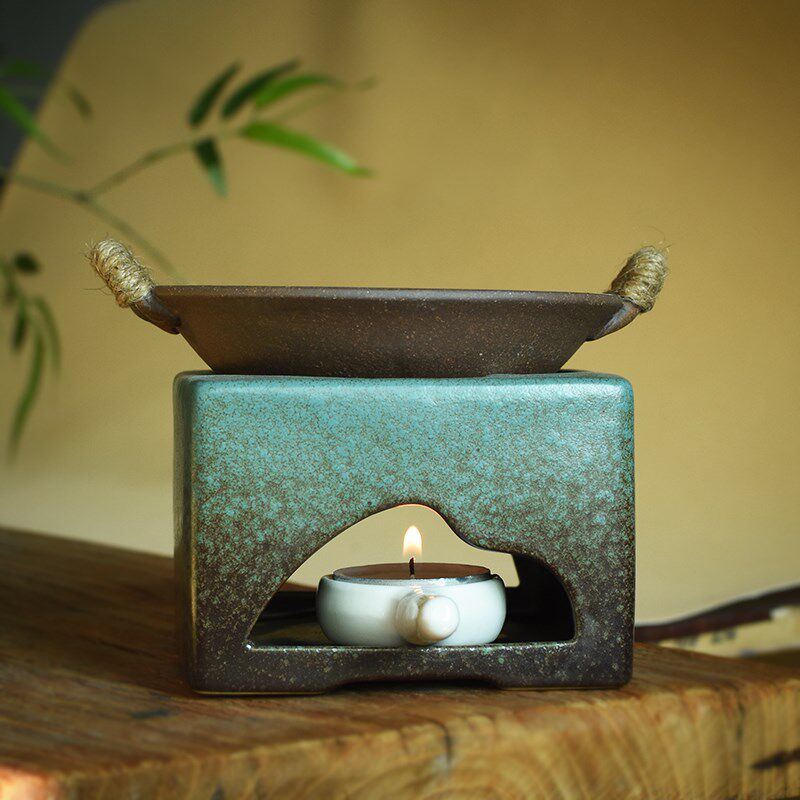 厚院【秋暮】陶瓷香薰炉蜡烛加热精油提香器炒咖啡烤茶叶干烧温茶